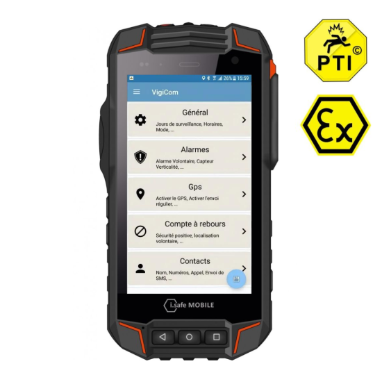 Isafe 530.1 pack PTI Smart DATI complet pour travailleur isolé