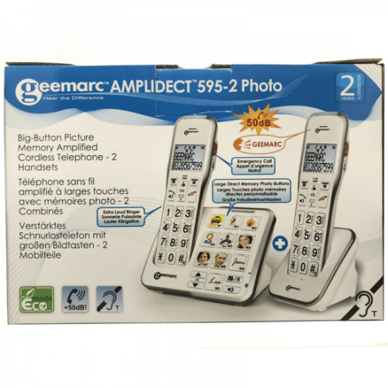 Geemarc AmpliDECT 595 Téléphone Fixe Senior sans Fil avec