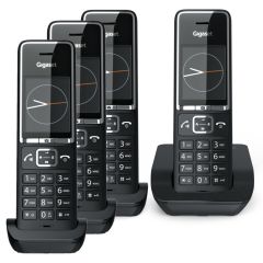 Gigaset AS690 Trio - Téléphone sans fil avec ID d'appelant - ECO DECT\GAP -  noir + 2 combinés supplémentaires - Téléphone sans fil - Achat & prix