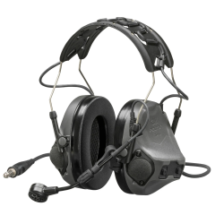 Casque antibruit 3M Peltor ComTac VIII Gris - MT14H418A-38GE - Communiquant pour la chasse avec talkie walkie