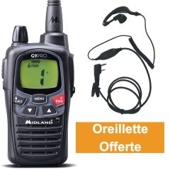 Talkie-walkie mimétique Midland G9 Pro, portée double bande 10 km