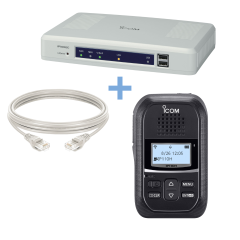 iCom IP110H - Talkie-walkie wifi + contrôleur IP1100CV - Pack d'installation complet à raccorder au réseau IP