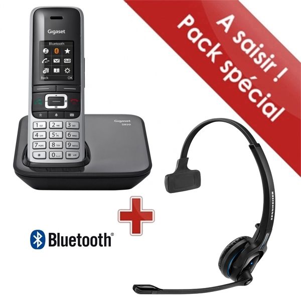 Gigaset S850 + Sennheiser EZX70 Bluetooth Pack DECT + Bluetooth