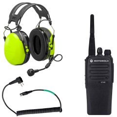 pack radio uhf avec casque antibruit pro