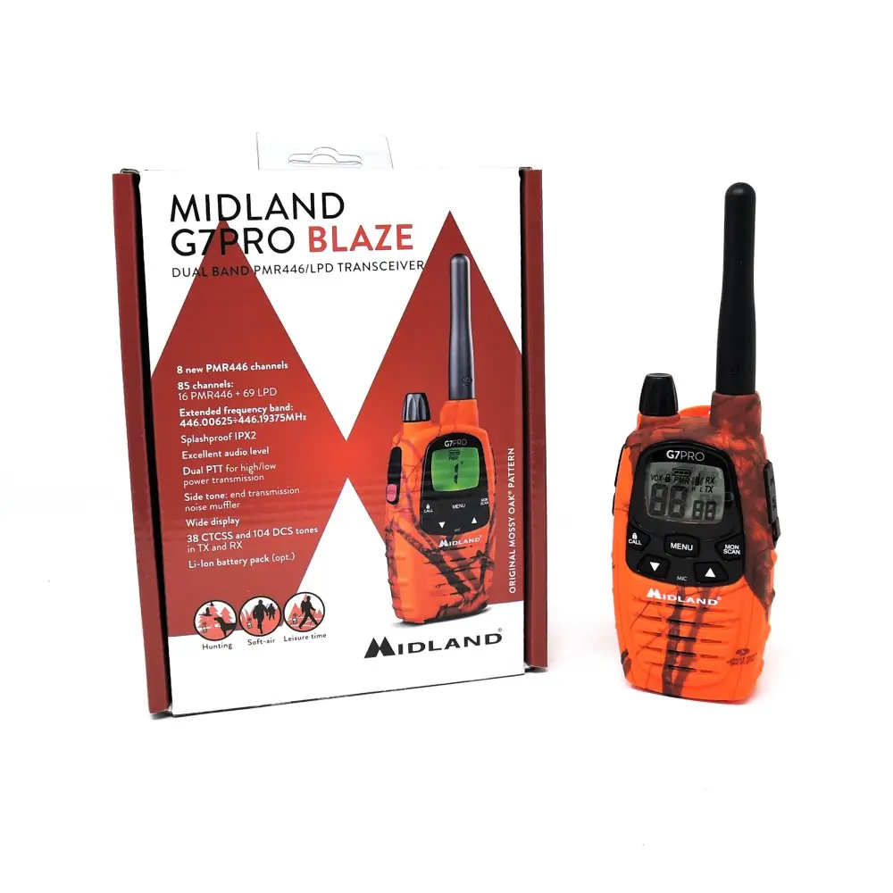 Midland G9 Pro Dual Band Radio Talkie Walkie 40 Canaux PMR446 - ProChasse