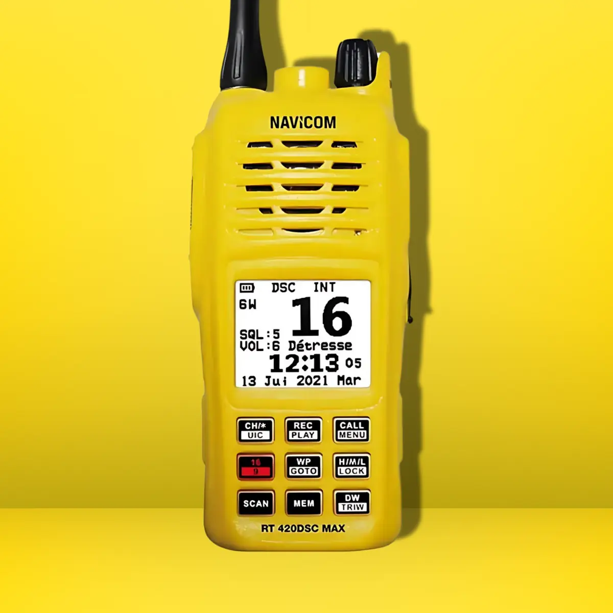 Radio VHF Navicom RT420DSC Max haute visibilité