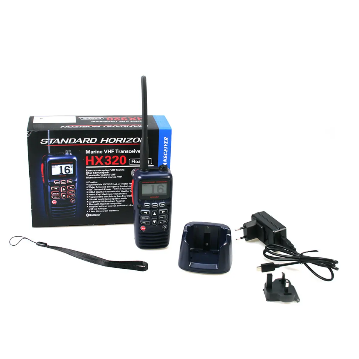 Coffret complet HX320E, Standard Horizon RADIO VHF MARINE